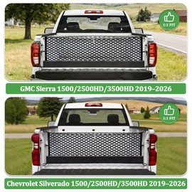 3-Layer Cargo Net for GMC Sierra 1500 / 2500HD / 3500HD, Chevy Silverado