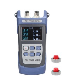 FYBOPTWU - Optical Fiber Cable UPC PON Power Meter Tester Tool ONT OLT Handheld PON Network Detection Online Fiber Tester with FC SC UPC Adapter