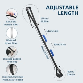 74'' Long Leg Lifter After Hip Replacement, Hip Replacement Kit After Surgery with Eva Handgrips & Foot Loop, Leg Lifters Getting Legs in and Out of Bed, Car, Couch, Wheelchair