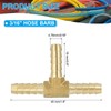 PATIKIL 3/16" Barb Tee Fitting 3-Way Union T Brass Hose