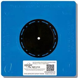 weatherproofing products inc. Quickflash No Caulking UtilityPipe Flashing Panel, Fits 1/2" to 3/4" - P-50