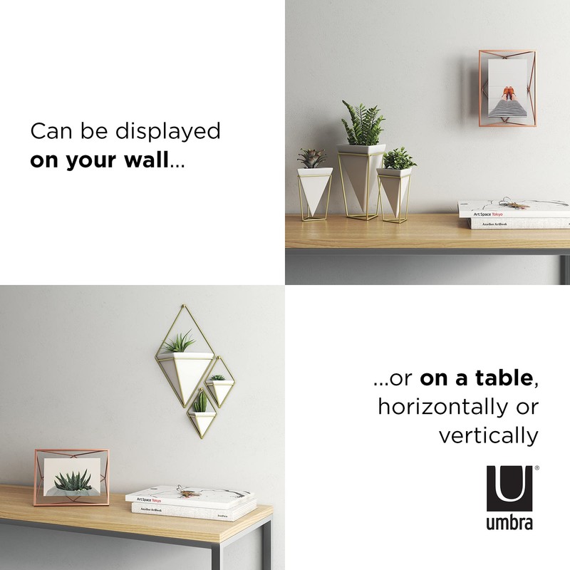 Umbra Prisma Picture Frame, 4x6 Metal Photo Display for Desk