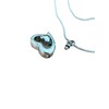 Collar Dije Corazon Doble Plateado Relicario Ceniza Acero Inoxidable