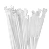 Disposable Plastic Drinking Straws - Individually Paper Wrapped (Clear, 500)