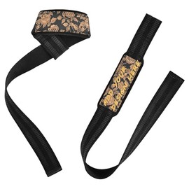 Muñequeras y correas de elevación personalizadas de color oro rosa y negro de 26 pulgadas, antideslizantes, personalizadas, para correas de entrenamiento de muñeca resistentes para levantamiento de