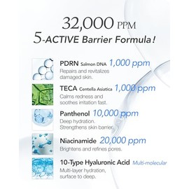 Crema hidratante coreana de barrera, 1.7 fl oz, para todo tipo de piel, PDRN, TECA, niacinamida y ácido hialurónico, crema desarrollada en clínicas, l