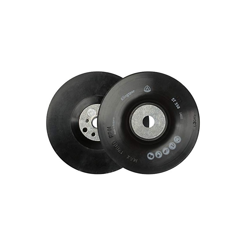 Klingspor 14838 "ST 358" Backing Pad For Fibre Discs, Black,