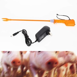 Rechargeable Livestock Prod Waterproof Cattle prod, 9000V 55cm Livestock Resistant Lightweight Livestock Prod for Cows Cattle Hogs Prod Animal (55cm)