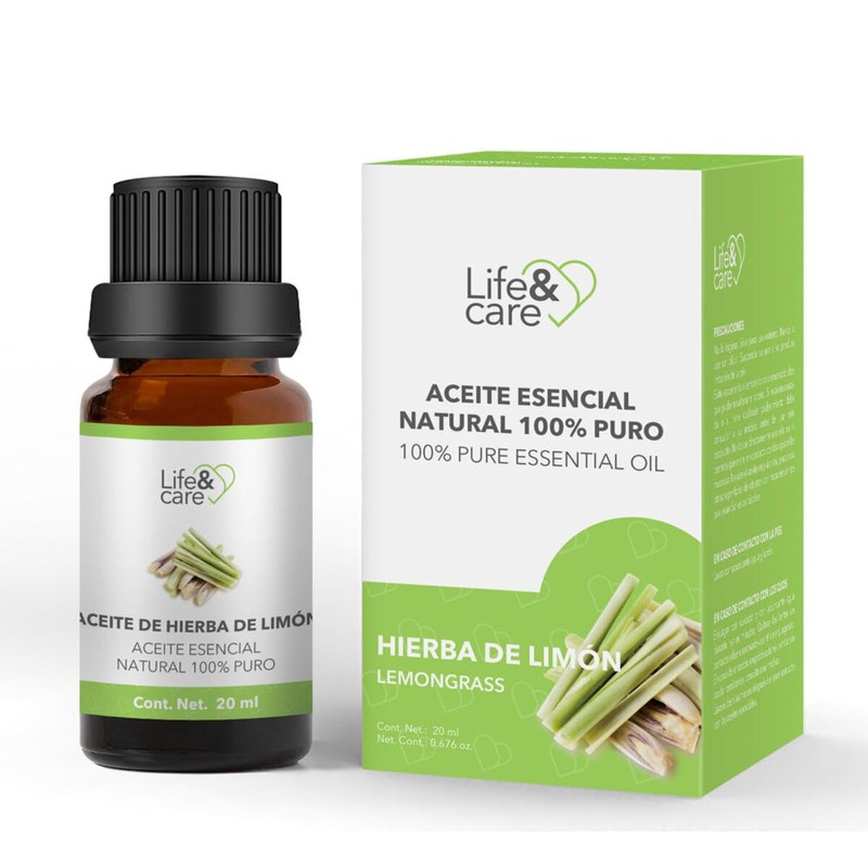 Life&care | Aceite esencial de aromaterapia hierba de limón grado
