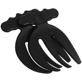 Ciieeo Salad Hands, Salad Tongs for Serving 2pcs Salad Forks Claws Fruit Picks Food Server Mixing Tool for Tossing Kitchen Counter Pasta Vegetable Black