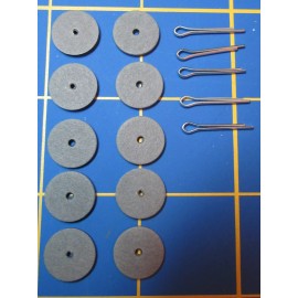 Unbranded For Jointed Teddy Bear = 10 – 1/2 Hardboard Discs - 5 Cotter Pins