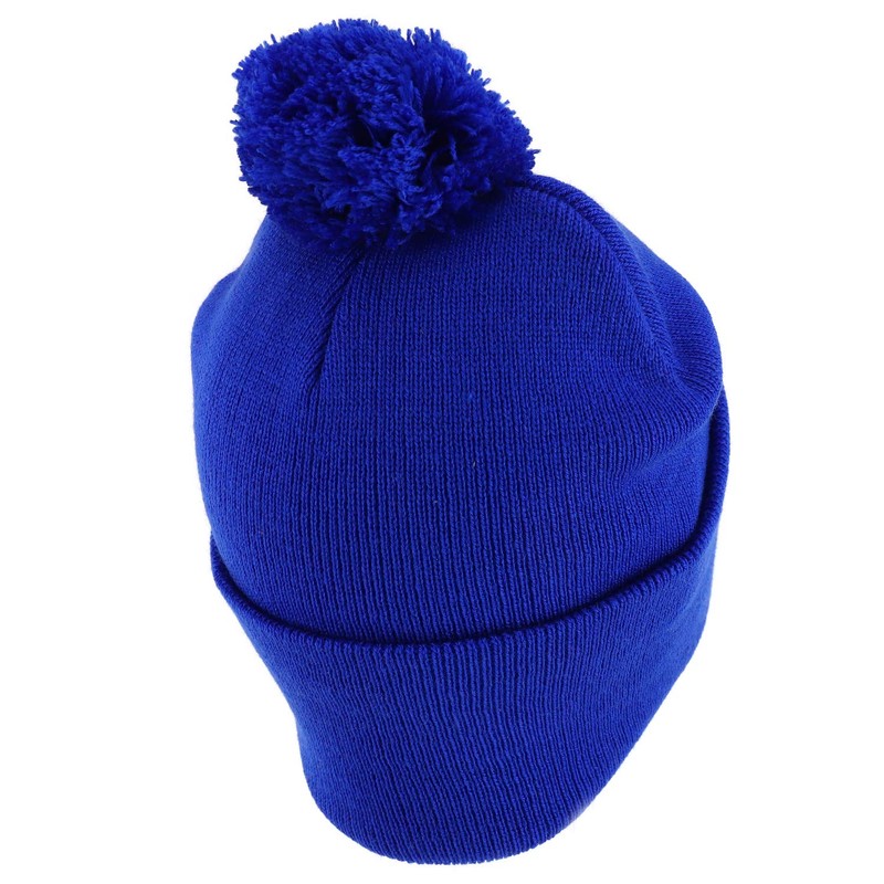 Armycrew Solid Pom Pom Winter Soft and Stretch Knit Beanie