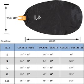 MOOCY Kayak Cockpit Cover for Transport, Universal Thick Seals Cockpit Cover for Transport, Outdoor Storage Keep Hatch Hole Seat Clean-X-Large-54″ x 27″