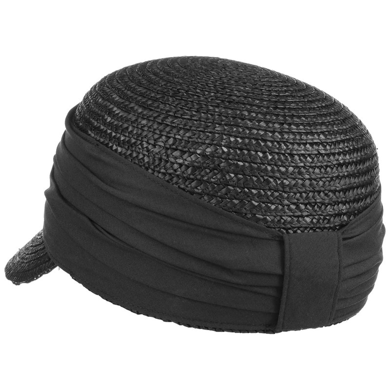 Seeberger Women's Sun Hat Women's Straw Cap, Black (Black 10)