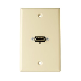 Skywalker Female to Female Single-Gang HDMI to HDMI Wall Plate (Ivory)