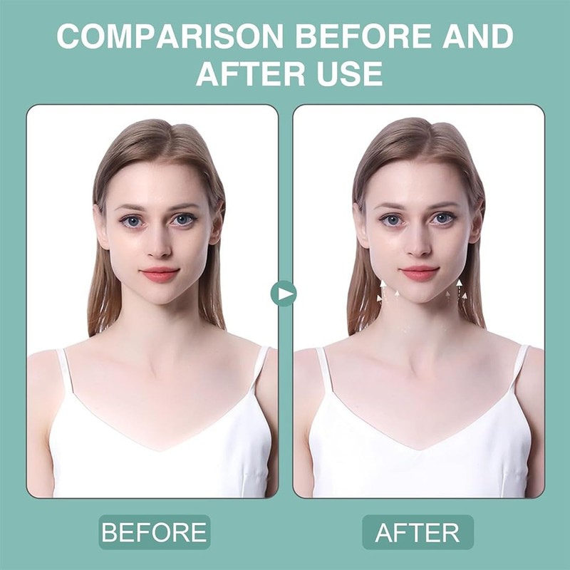 JEYORZY 2er-Pack + 10 Aufkleber Face Neck Lifting Tape, Hebt