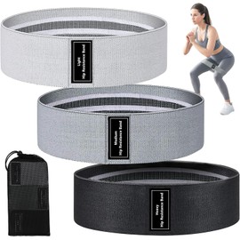 ANNA TOSANI Bandas de Resistencia (Set de 3), Bandas Elasticas de Fitness para Yoga, Pilates, Estiramientos Bandas Antideslizantes de Ejercicios para Fuerza de Piernas y Glúteos
