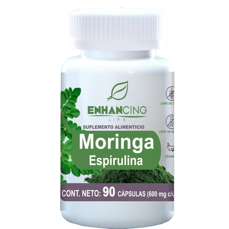 Moringa y Espirulina Maxima Absorción Formula PREMIUM