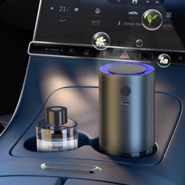 Smart Car Air Freshener, Car Air Freshener Diffuser with 100ml Perfume, Auto On/Off Intelligent, Rechargeable Aroma Diffuser,Auto Two Spray Modes, Cologne Scent