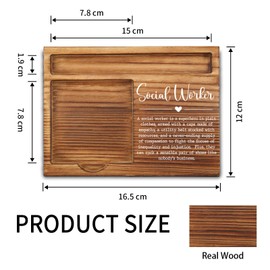 Social Worker Sticky Note Holder, Social Worker Gifts, Thank You Appreciation Quote Gifts for Social Worker Women Men Coworker Self-Stick Note Pad Holders ZSS24