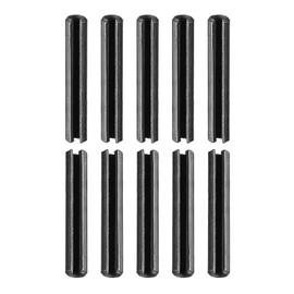 DTGN 1.7 mm x 10 mm (DxL) Slotted Spring Pin - Pack of 20 - Good for Home Machine Closure - Carbon Steel Spring Dowel Tension Roll Pin - Black