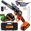 ZEEKSAW Mini Chainsaw 6 Inch Cordless, Super Handheld Chainsaw with