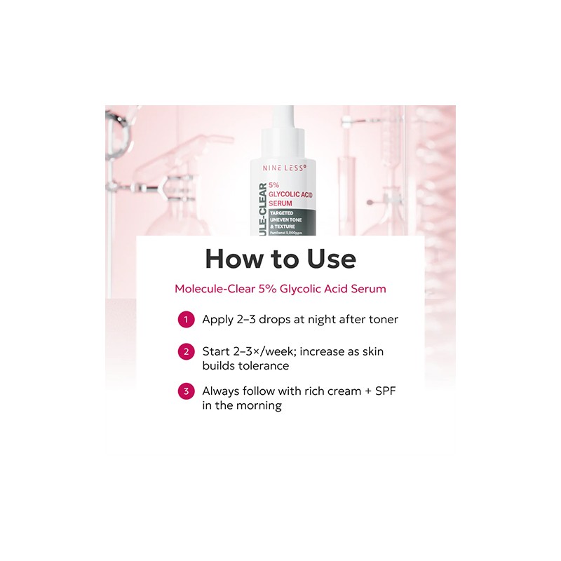 NINELESS [NINELESS]Molecule-Clear 5% Glycolic Acid Serum 30ml