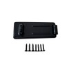 QCAA Security Concealed Hasp & Staple, Steel, 3-1/2", Black Coated,