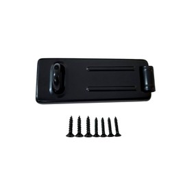 QCAA Security Concealed Hasp & Staple, Steel, 3-1/2", Black Coated, 1 Pack, Made in Taiwan