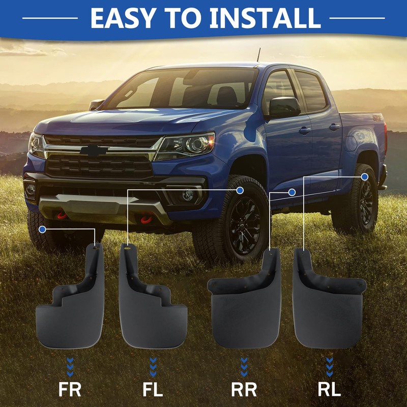 HLDMOD Mud Flaps Mud Guards Replacement for Chevy Colorado/GMC Canyon