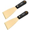 CHILI Tools 2PC. 2" Brass Putty Knife With Nylon Handle,