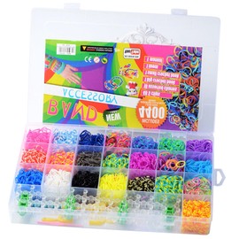 Supertool Loom Band Craft Kit Rainbow Bracelet Maker Colorful Rubber Bands with Weaving Tool for Beginner DIY Handmade