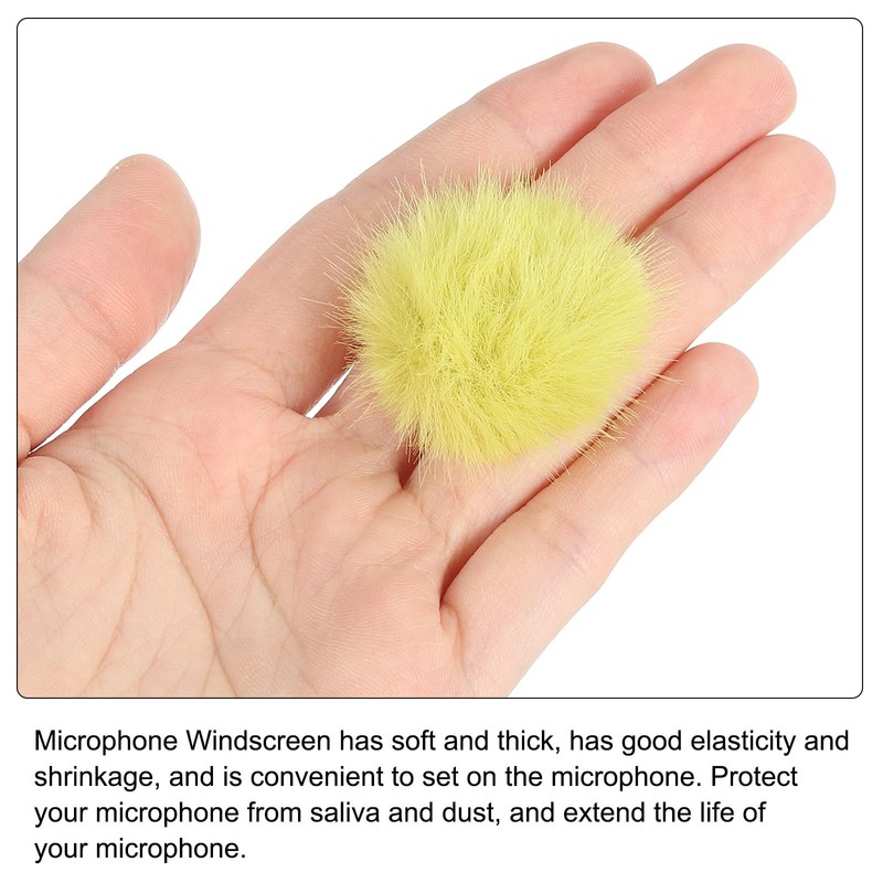 PATIKIL Furry Microphone Windscreen 5mm x 55mm Mic Cover Windshield