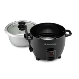 Toastmaster 10-Cup Electric Rice Cooker (5 cups uncooked), Black, TM-101RCCN