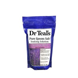 Dr. Teal's Pure Epsom Salt Soaking Solution Lavender 450g / 닥터틸즈 퓨어 엡섬 솔트 소킹 솔루션 라벤더 450g