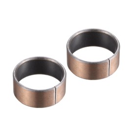 Kozelo Pack of 2 Plain Bearings - [30 mm Bore Diameter x 34 mm Outer Diameter x 15 mm Length] Wound Oil-Free Bushings for Use in Industrial Devices, Bronze