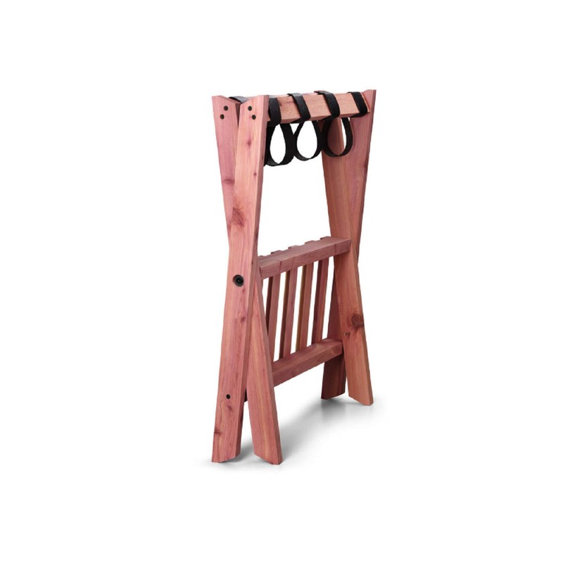 Woodlore Luggage Rack with Shoe Shelf for Guest Room,Bedroom and