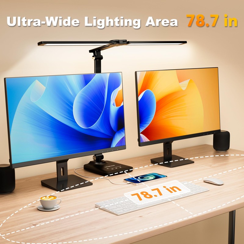 CHARYJOD LED Desk Lamp for Office Home, Height Adjustable Architect