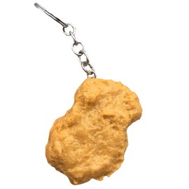 VILLFUL Chicken Nugget Keyring Funny Key Ring Decorative Pendant Chicken Wings Keyring Unique Car Key Ring Key Holder Hanging Pendant Bags, brown