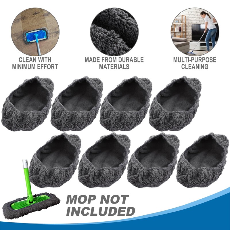 ASelected 8 Pack Microfiber Mop Pads Replacement for Floor Mop,Reusable