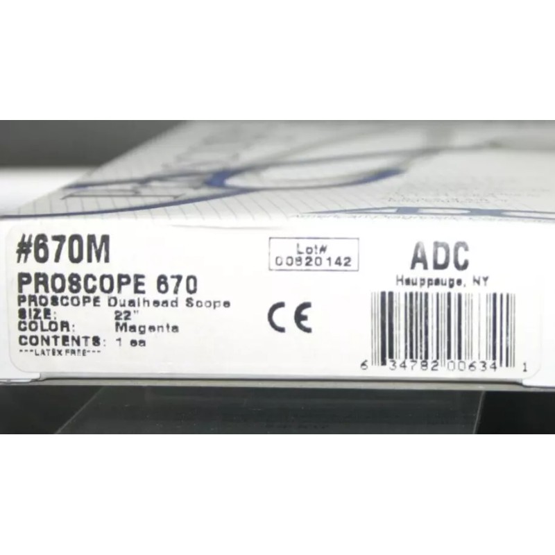American Diagnostic Corporation ADC 670 Proscope Dual Head Stethoscope #670M