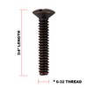 Henne Bery 3/4" Long 6-32 Thread, Oval Head Milled Slot