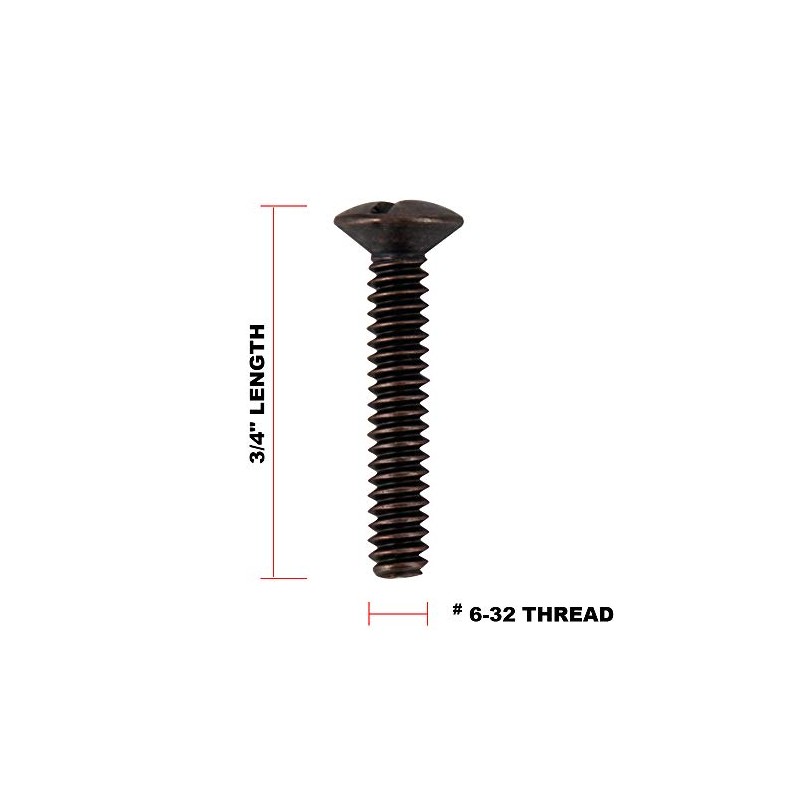 Henne Bery 3/4" Long 6-32 Thread, Oval Head Milled Slot
