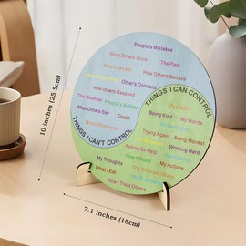Feelings Wheel Therapy Office Desk Decor - 10" Large Double-Sided Emotions Chart with 2-Page Feelings Wheel & Emotions List Guide for School Counselors, Therapists, and Mental Health Office Decor.
