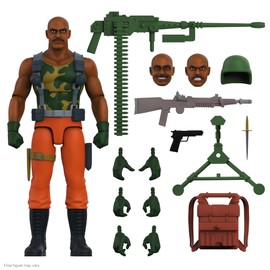 Super7 Ultimates! G.I. Joe Roadblock - 7" G.I. Joe Action Figure with Accessories - Super7 Classic Cartoon Collectibles and Retro Toys
