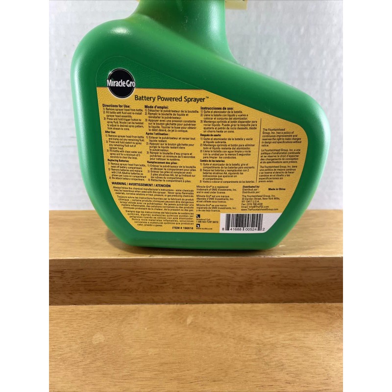 Miracle-Gro NEW Miracle-Gro 190518 Battery Powered 48 oz. Handheld Sprayer,