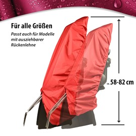 Trockolino Children’s Bike Seat Rain Cover, black