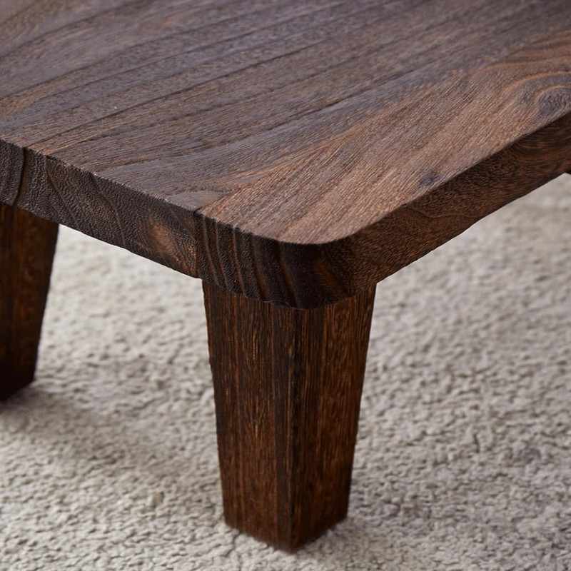 Tung wood step stool with non-slip rubber feet, small step