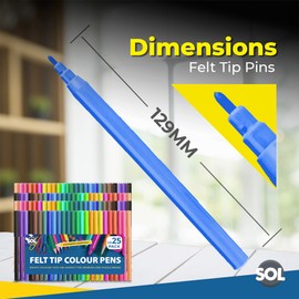 100 Felt Tips Colouring Pens for Adults & Kids | Felt Tip Pens for Children | Drawing Coloured Pens Felt Pens, Colouring Pens for Kids | Coloured Markers Pack | Felt Tip Pens for Adults Colouring Book