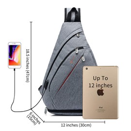 Tudequ Crossbody Backpack Sling Bag Hiking Daypack with WET Pocket Men Women